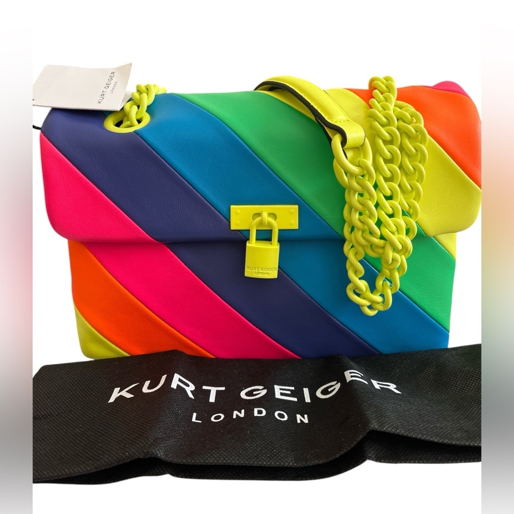 Kurt Geiger Brixton Lock Leather Convertible Bag - NWT & Dust Bag